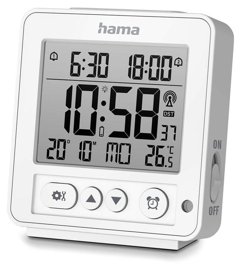 HAMA Réveil numérique "Rhodes" DCF Blanc Image du produit 