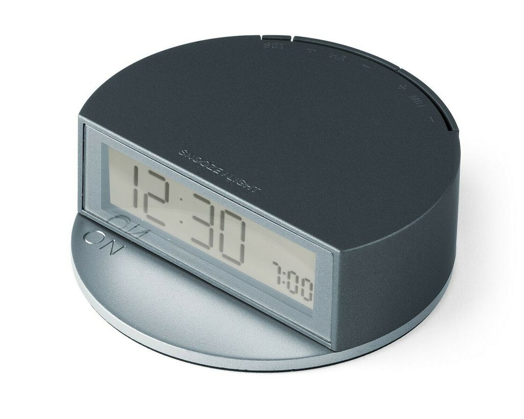 Lexon FINE CLOCK Wecker, mit Snozze-Funktion und Datumsanzeige, versch. Farben Farbe: Blau