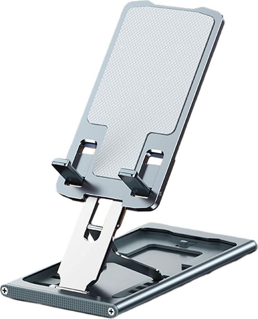 Tragbarer, faltbarer Tablet-Ständer mit hochklappbarer Halterung, der im Arbeitszimmer, im Büro usw. verwendet werden kann.