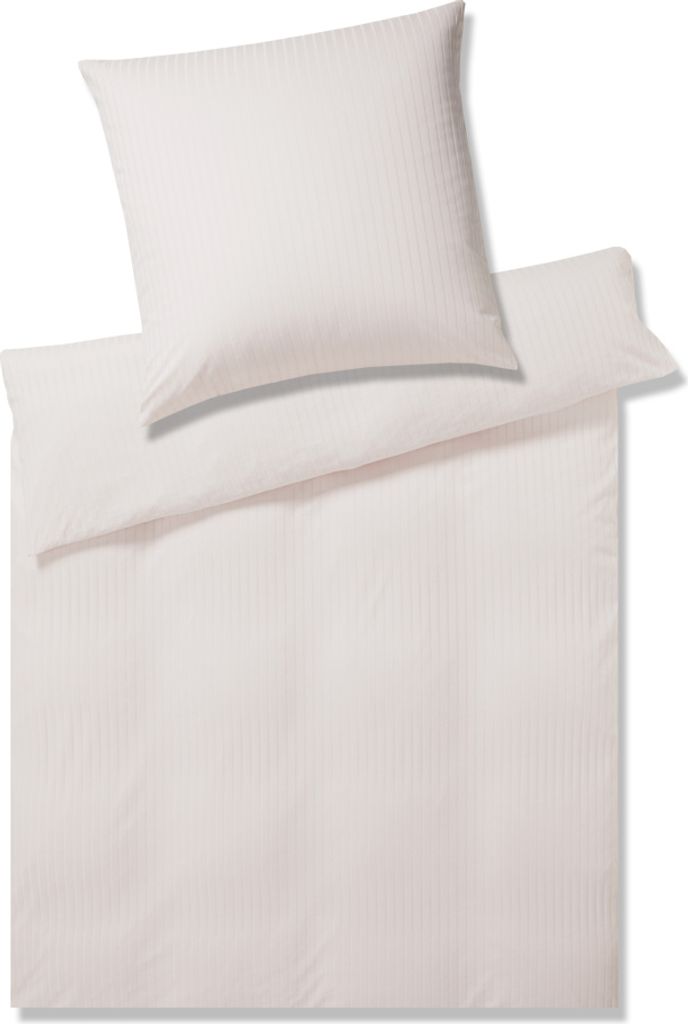 elegante Mako-Jersey-Bettwäsche Solid Stripe Farbe Rose Größe 40x80 135x200cm