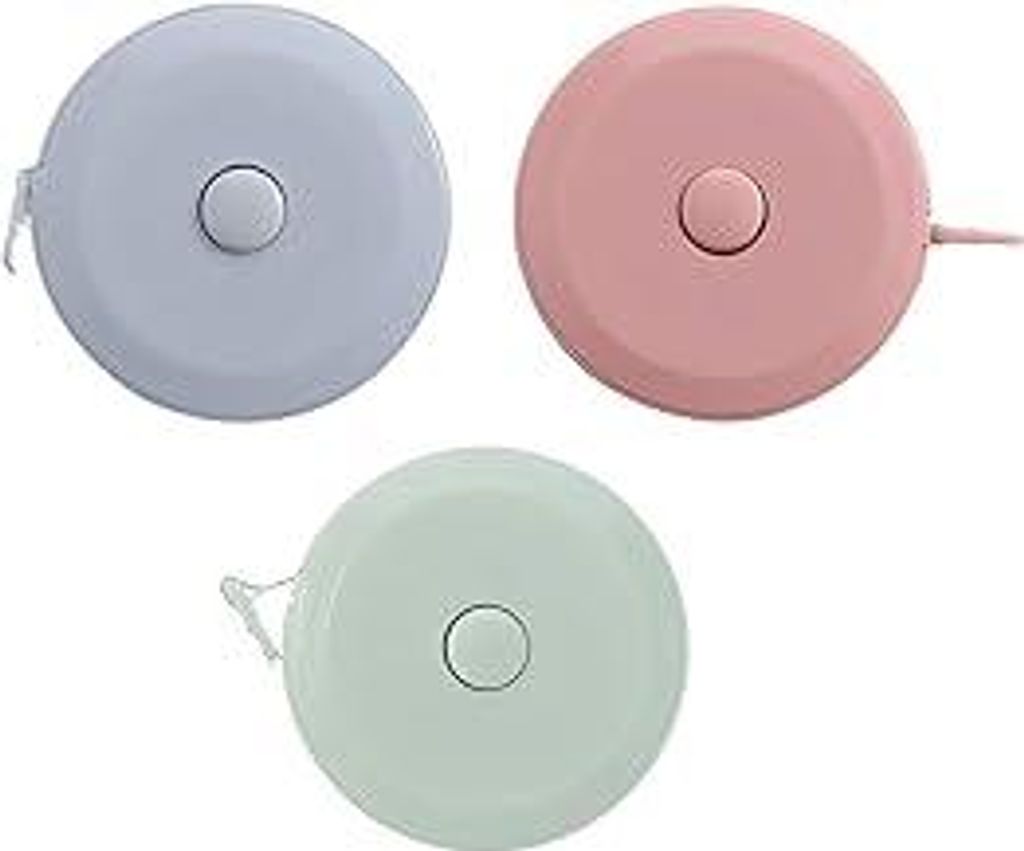 3 Stück Massband Körper Einziehbares Maßband Körper Schneidermaßband Measuring Tape zum Messen von Länge, Brust, Taille usw,150cm/59in