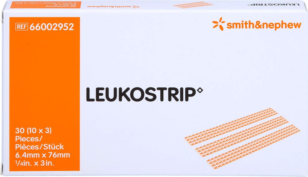 LEUKOSTRIP Wundnahtstreifen 6,4 cm x 7,6 cm steril, 30 St. Produktbild 