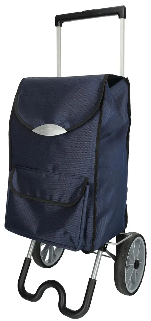 Chariot de courses Secc bleu 44L de grande capacité pour vos achats