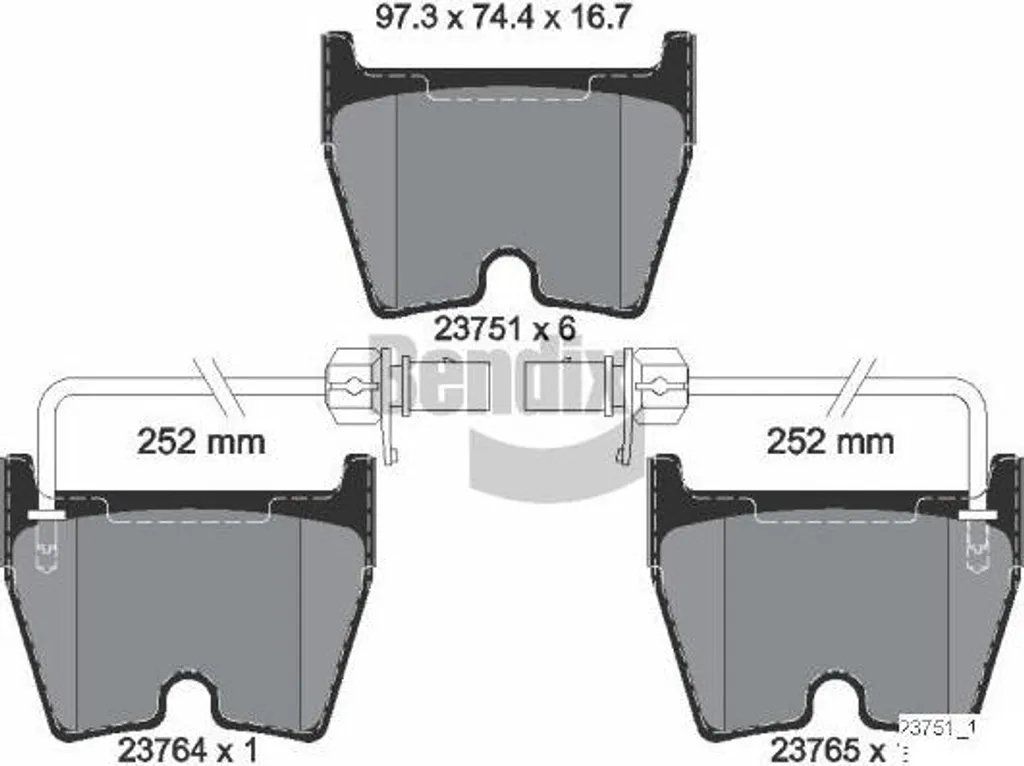 Bendix BPD2033 Plaquettes de Frein Haute Performance pour Audi A6 et R8