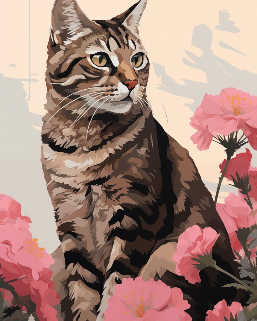 Plakat 40x50cm Porträt der Katzenseele