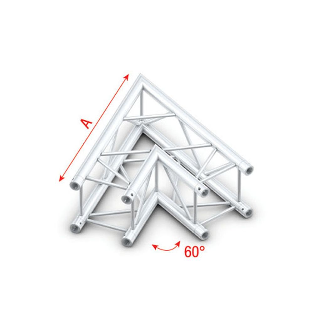 Milos Pro-30 Square G Truss - Corner - Heavy Duty QCVU20 - 60° corner - heavy duty - silver - G