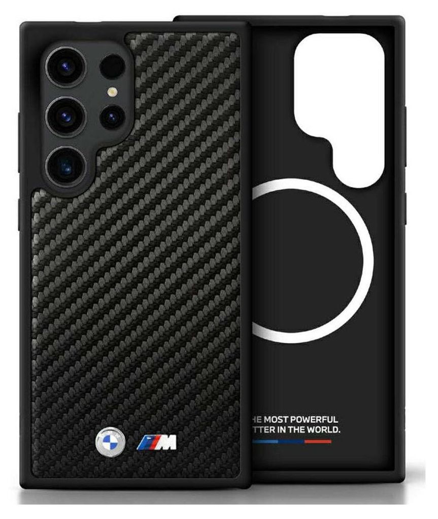BMW Leather Carbon MagSafe Samsung Galaxy S25 Ultra nero Immagine del prodotto 