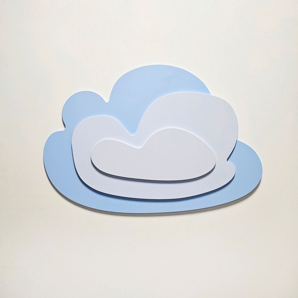 KiddyMoon Wanddekor 3D Wandskulpturen Kinderzimmer Akccessoire Für Kinder Hergestellt Aus MDF Babys Wanddeko Montessori Spaß Dekoration Wolke Mus...