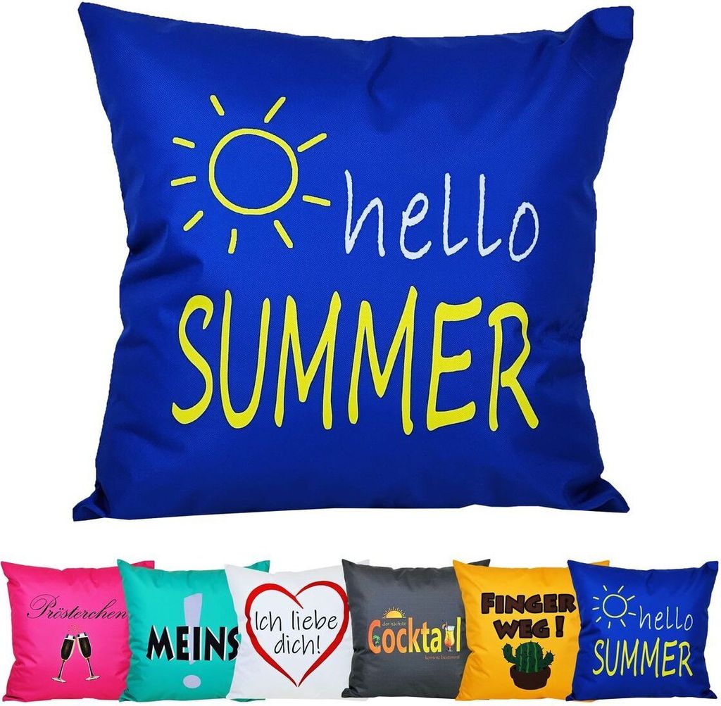 JACK Outdoor Kissenhülle 50x50cm - Wetterfeste Lounge Sitzkissen Für Garten & Balkon