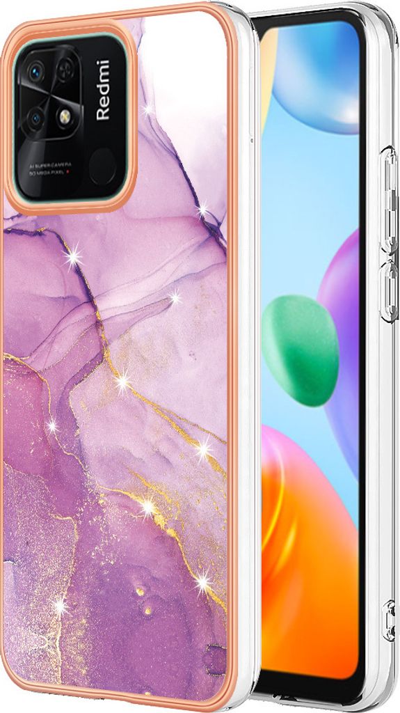 Hülle für Xiaomi Redmi 10C Muster TPU Silikon Stoßdämpfer Bumper Schutzhülle Pink