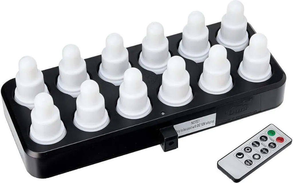 Bougies LED Multicolores et Blanc Chaud 70x40mm - Pack de 12 Pièces