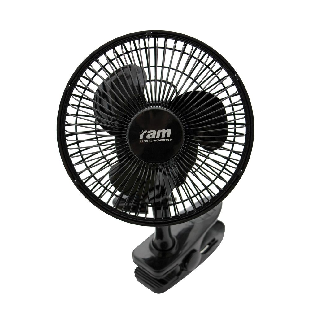 RAM Clip-Ventilator 15W 150mm Schwarz Grow Umluft Belüftung Produktbild 