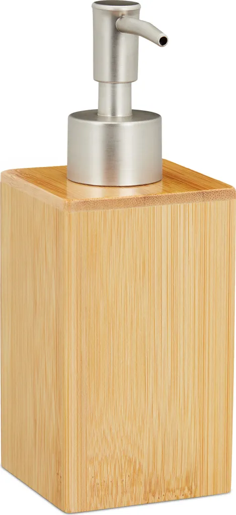 Distributeur de savon en bambou incassable lot de 4 contre le plastique