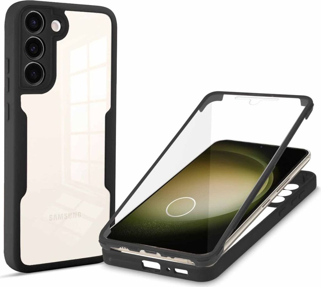 Für Samsung Galaxy S24 Full Cover 360 Grad Acrylic Hybrid TPU Schutz Hülle Etuis