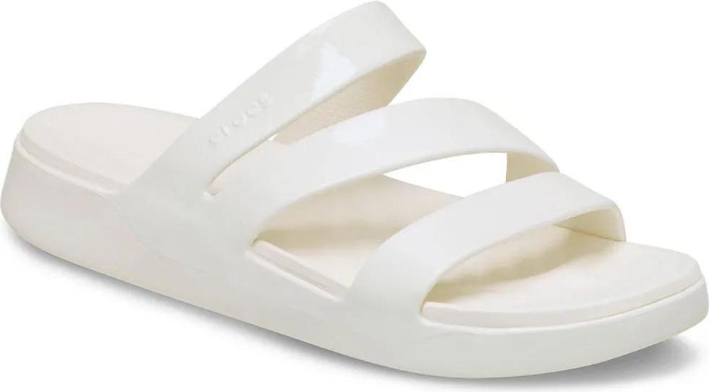 Crocs Getaway Patent Strappy Badesandalen Weiß EU 38-39 Damen Weiß EU 38-39