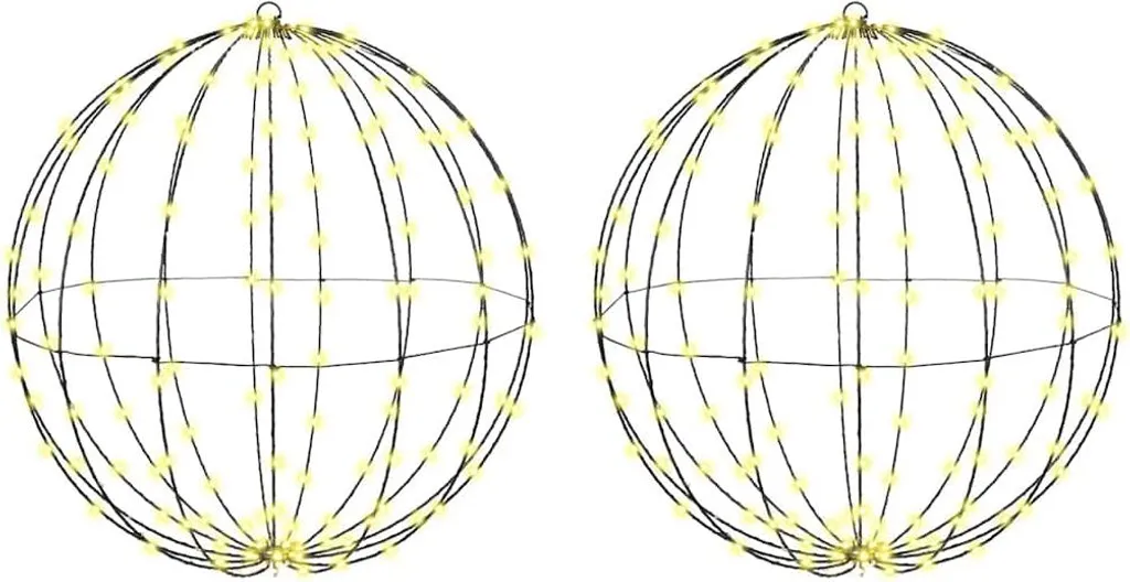 Boule Lumineuse Décorative pour Salon 384 LED Blanc Chaud en Métal