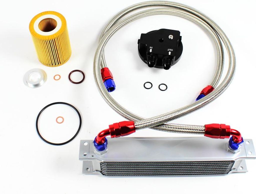 9 Reihen Aluminium Ölkühler-Kit mit Adapter Ölfilter für BMW 3er E36 E34 Z3 Z4