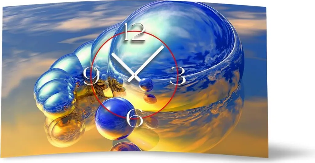 Horloge Murale Design Digital Designer Art Balls Bleu - dixtime 3D-0370