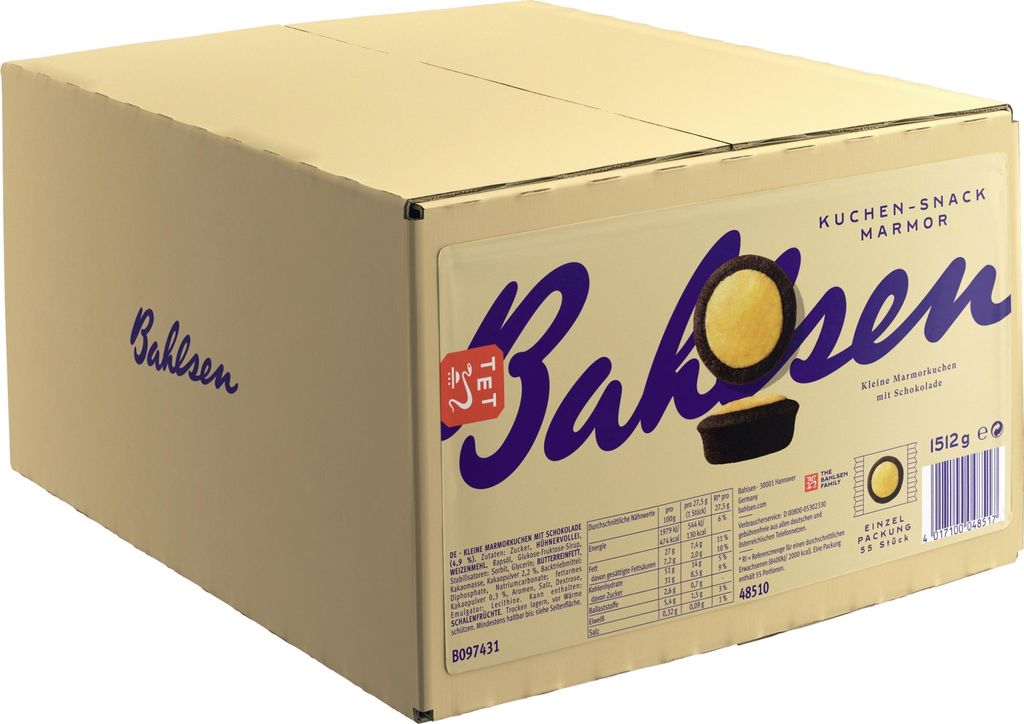 Bahlsen Kuchen-Snack Marmor, 55 x 27,5 g Produktbild 
