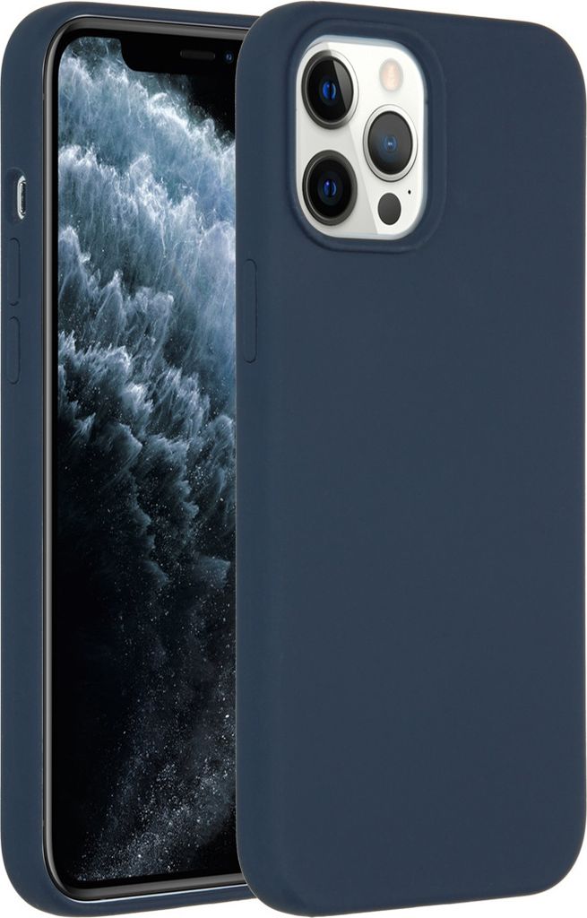 Accezz Liquid Silikoncase iPhone 12 Pro Max - Dunkelblau