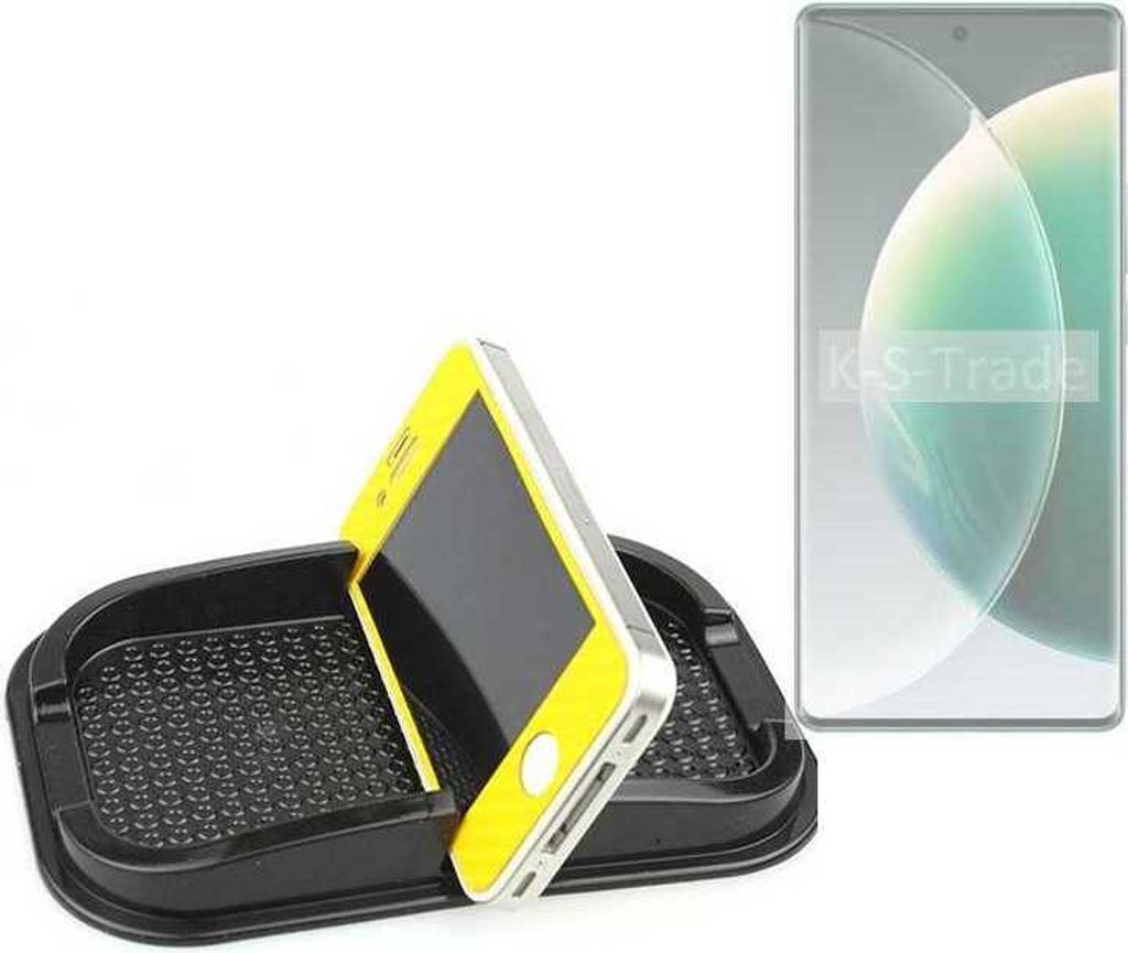 K-S-Trade Auto Anti Rutsch Matte Smartphone-Halter kompatibel mit Tecno Camon 30S Pro Haft Pad Armaturenbrett Handy-Halterung Silikon