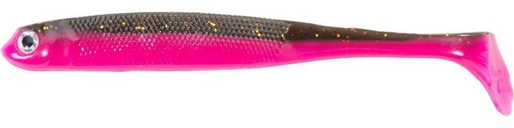 Iron Claw Slim Jim 13 cm Motoroil Fluo Pink 5 Stück