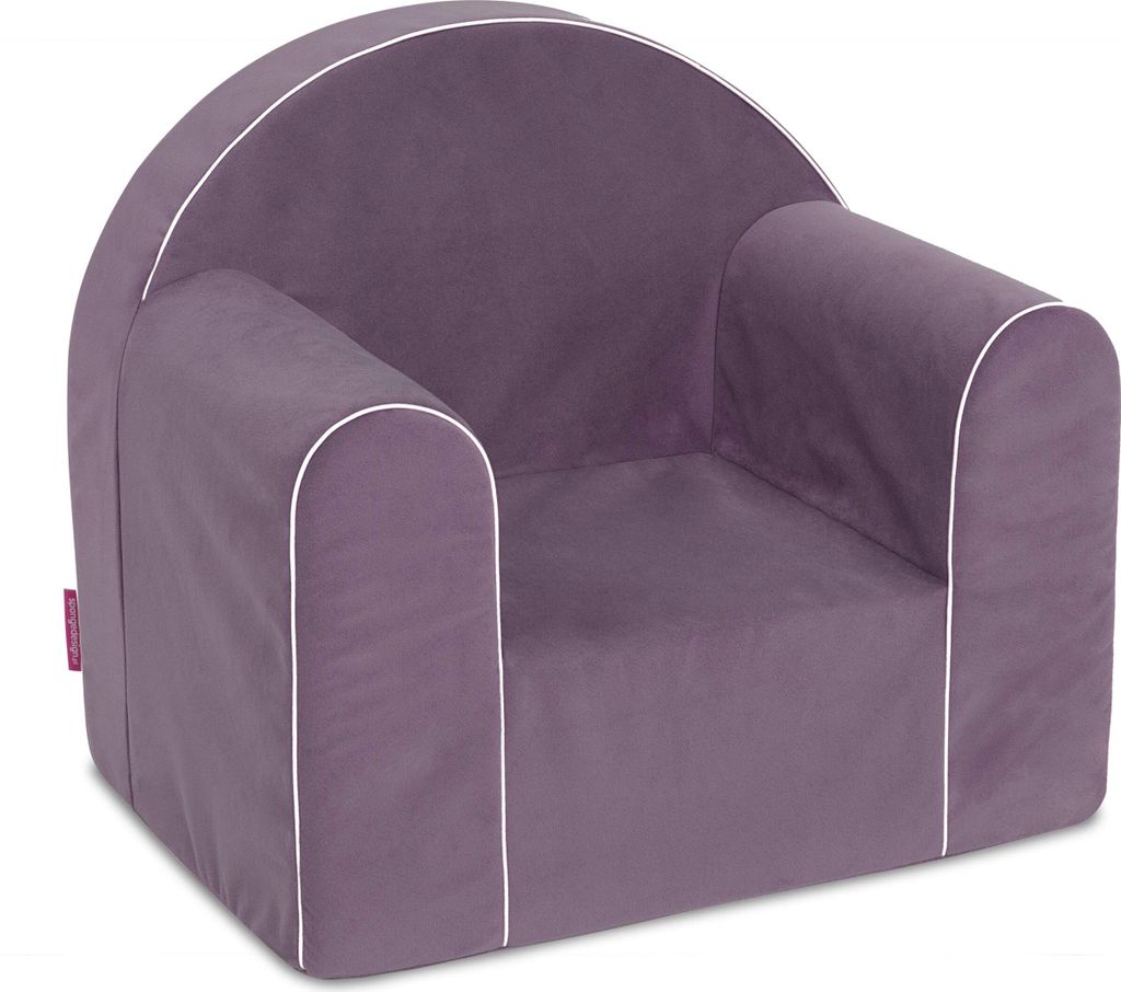 Badum - Kindersessel ab 1 Jahr, Velours Bezug, Geschenkidee Kinder - Violet