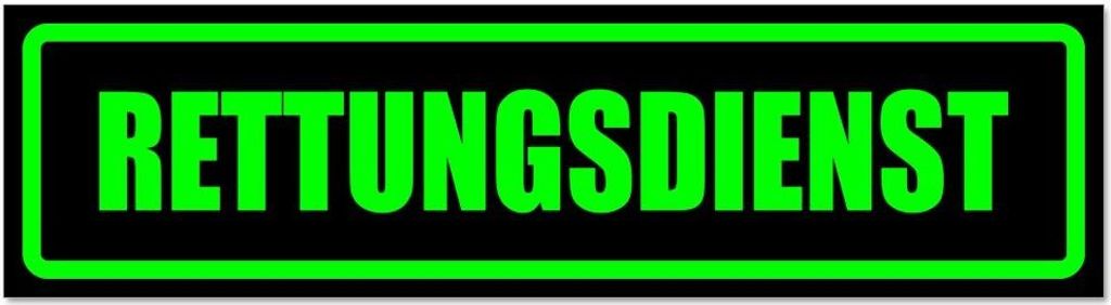 Kiwistar - Autoaufkleber - Grün - Schwarz - 30 x 8 cm - Rettungsgasse - Hinweis Aufkleber Sticker für Auto, Kfz, Fahrrad, PKW, LKW