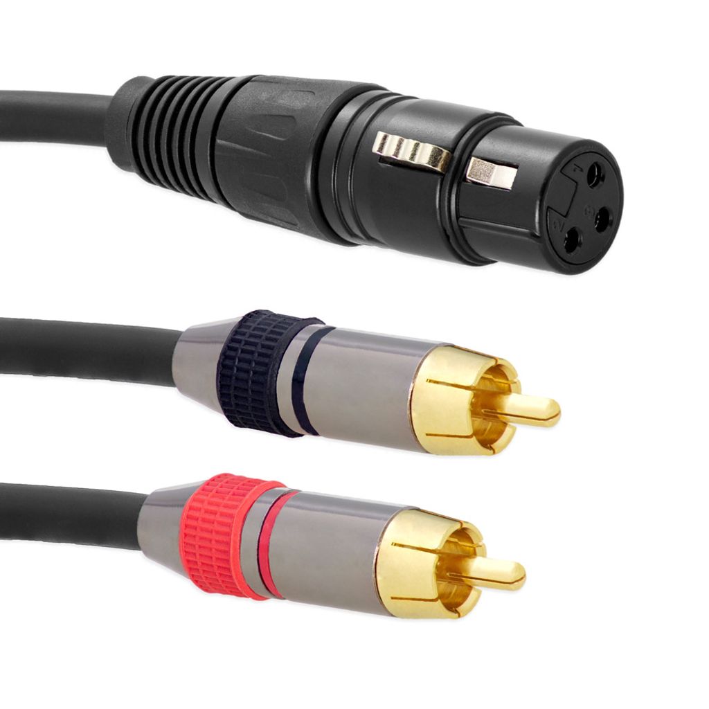Cinch Stecker Auf XLR Buchse Kabel Kabel Mikrofon Audio Verbindungskabel 1m 