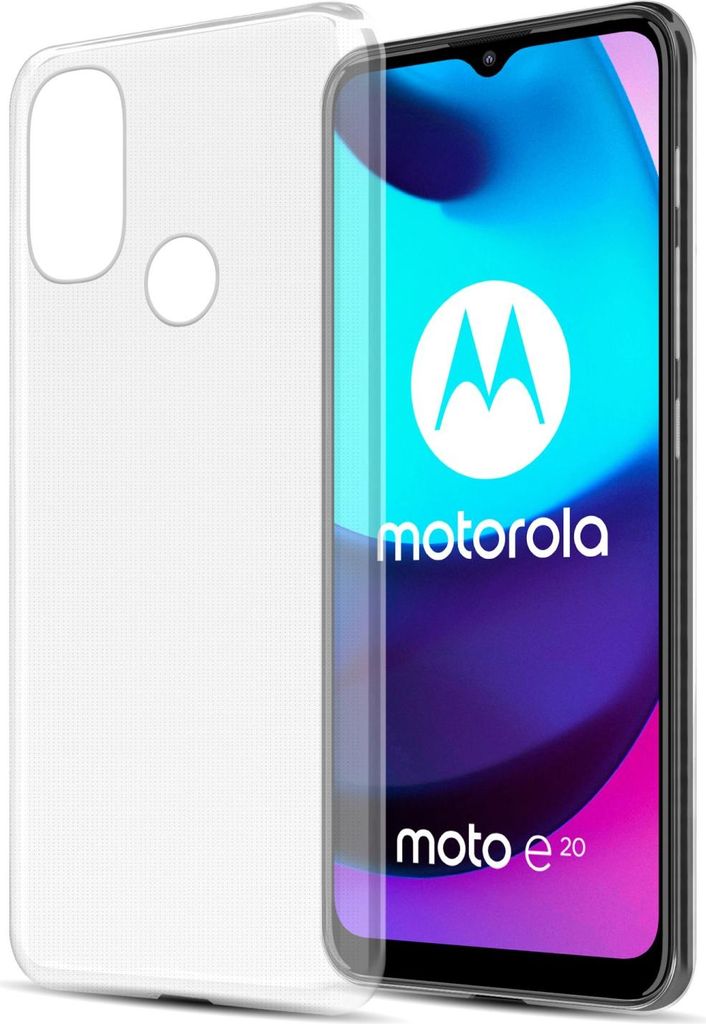 Cadorabo Hülle für Motorola MOTO E20 / E30 / E40 Schutz Hülle in Transparent Schutzhülle TPU Silikon Cover Etui Case