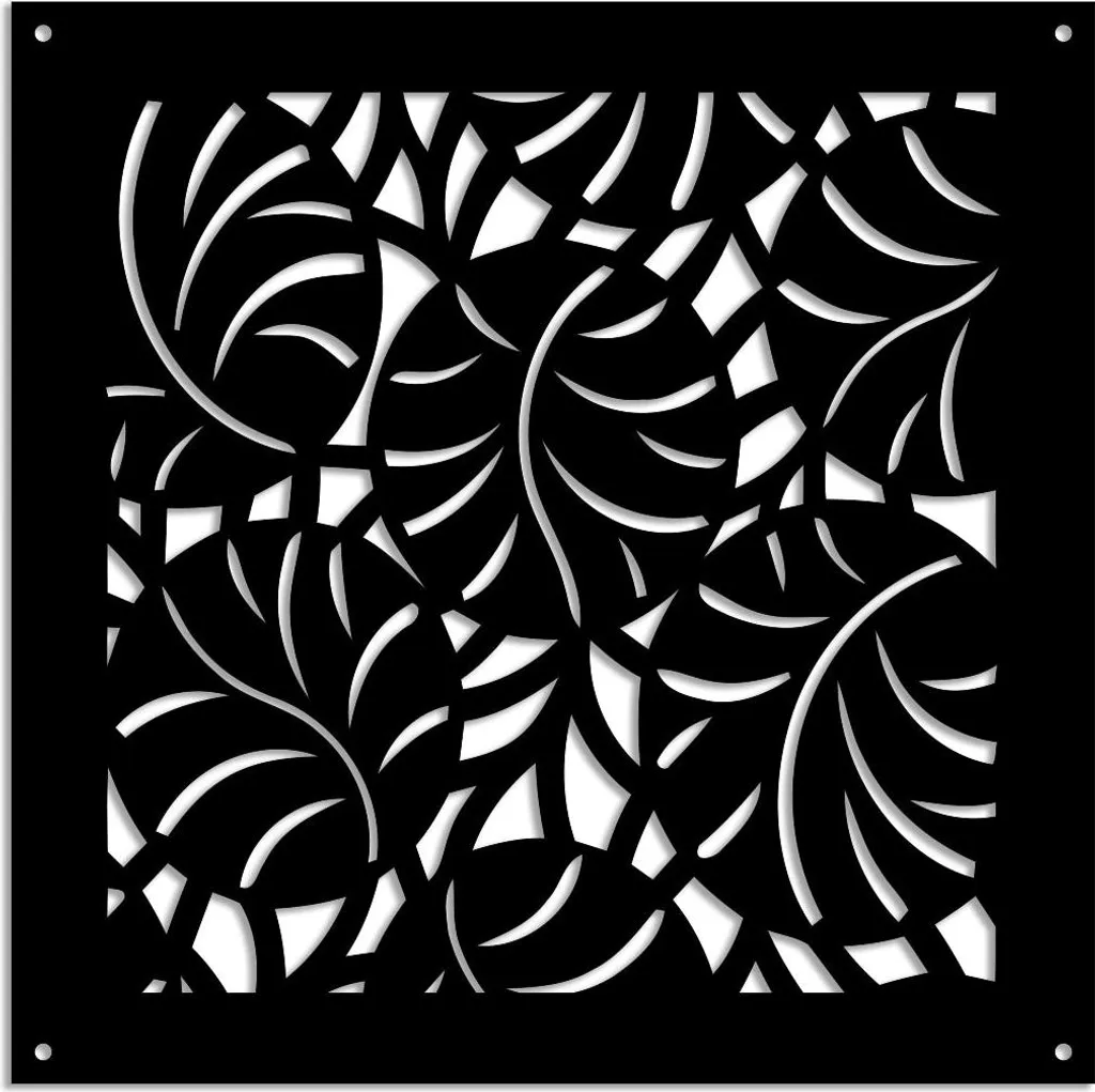 Pannello Parasole MANGROVIE 73x73 Nero PVC: Rinnova la Parete Ora
