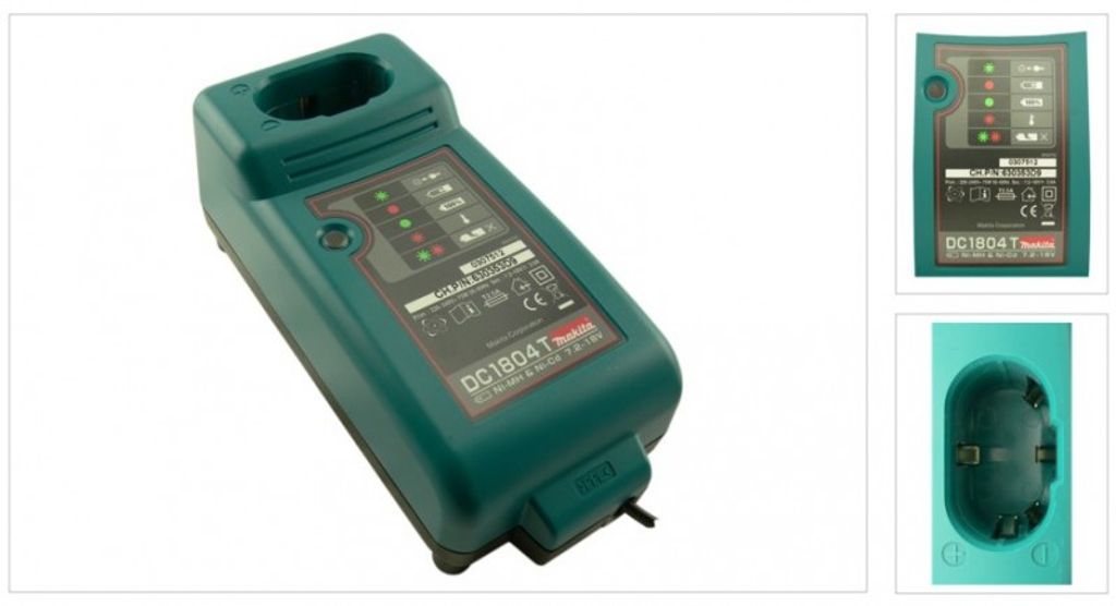 Makita DC1804F, Ladegerät, Makita, Schwarz, Türkis, 230 V, Nickel-Cadmium (NiCd), Nickel-Metallhydrid (NiMH)