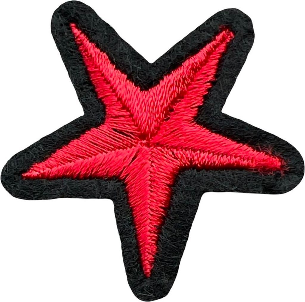 Stern-Eisen-Emblem-Aufnäher, Rot