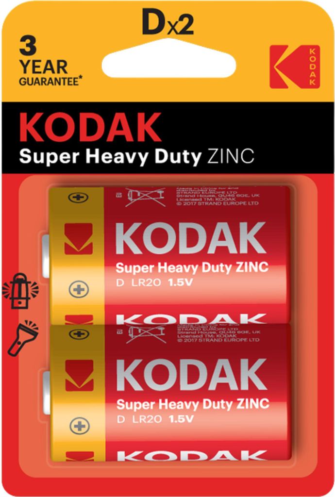 Kodak CTA30946385, Einwegbatterie, D, Zinkchlorid, 1,5 V, 6000 mAh, 0 - 45 °C