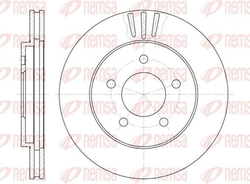Disque de frein haute dissipation REMSA 6564.10 pour Chrysler 300 M