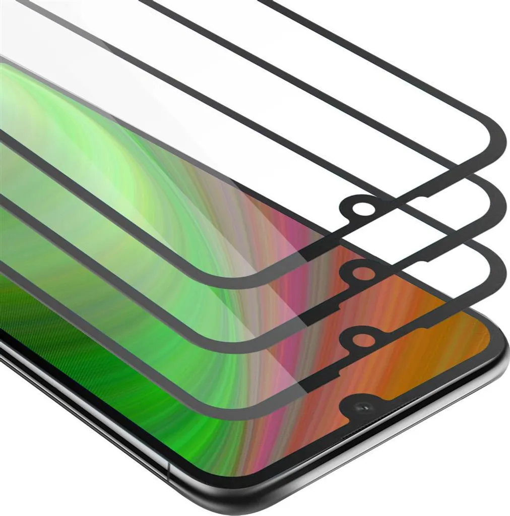 Cadorabo 3x pellicola blindata a schermo intero per Huawei Y5 2019 pellicola protettiva in vetro temperato protettore dello schermo nero