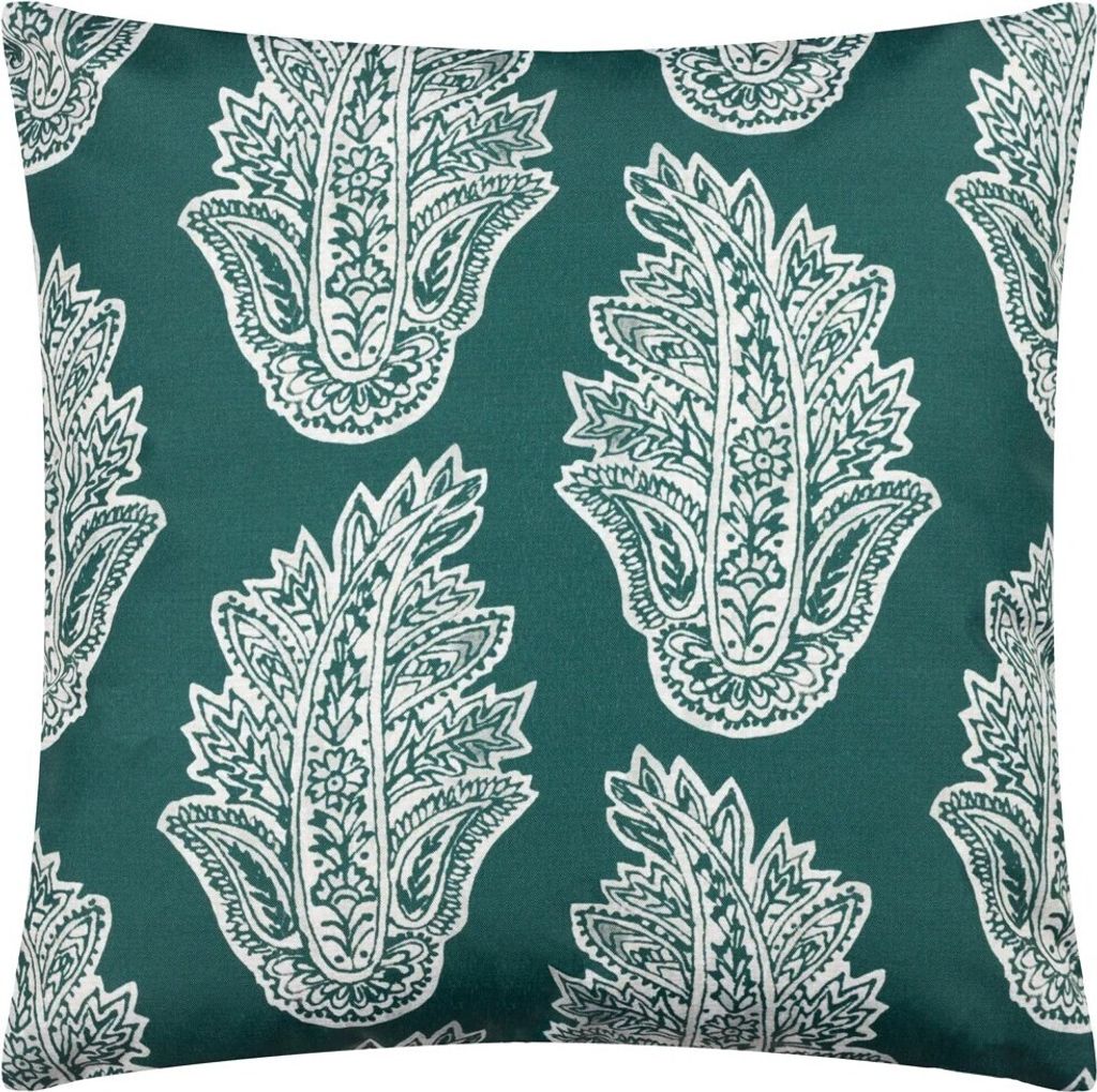 Paoletti - Paisley-Muster - Kissenbezug für draußen "Kalindi" RV3119 (43 cm x 43 cm) (Petrol)
