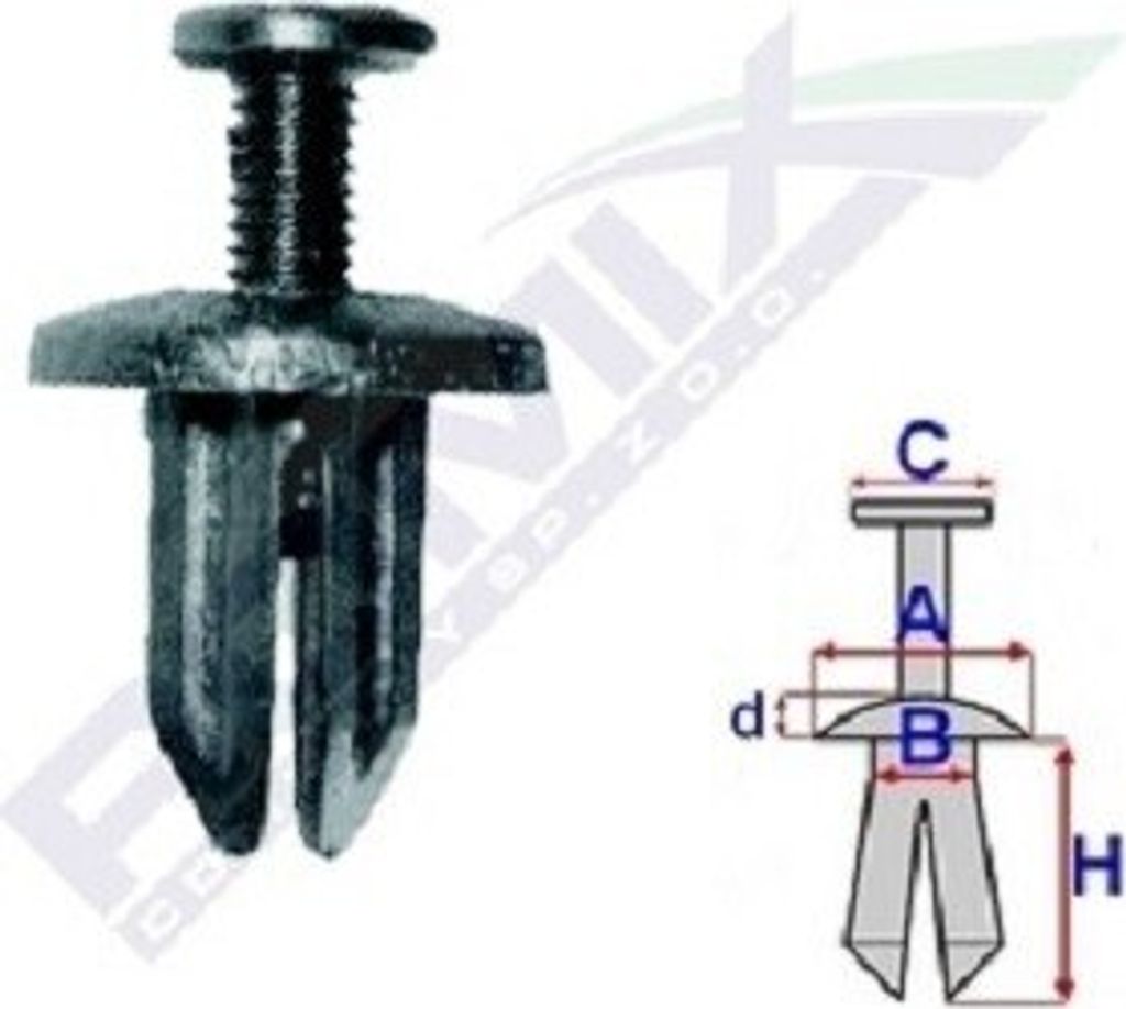 ROMIX Clip Zier- / Schutzleiste B22072 für HONDA CR-V I (RD) 7mm 13,5mm