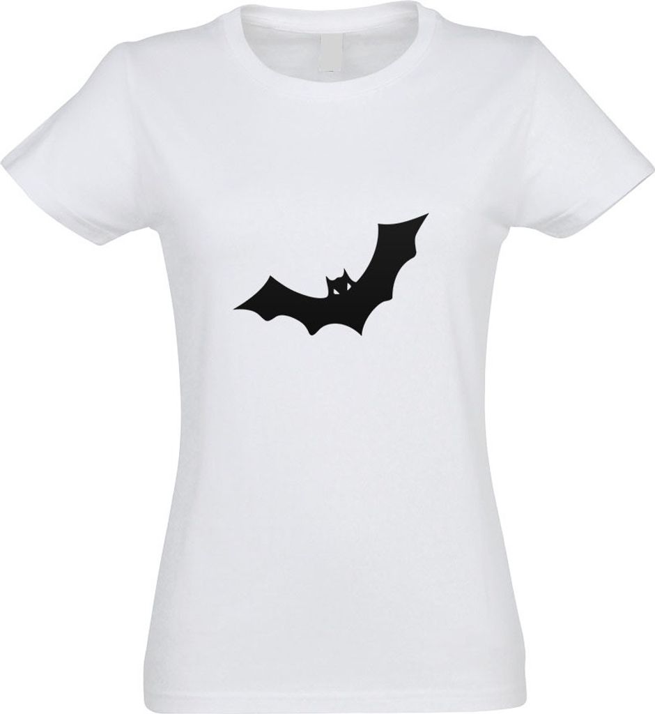 Kiwistar - T-Shirt tailliert - Damen - Weiss - Fledermaus Motiv II - mit Motiv Bedruckt - Funshirt Design - Sport - Freizeit - Damen - M