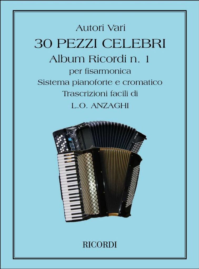 Album Ricordi No.1 30 Pezzicelebri Per Fisarmonica