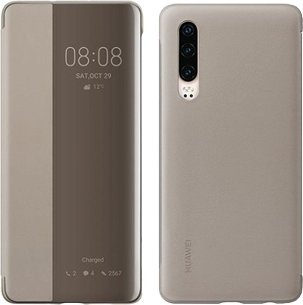 A split image showing the front and back of a Huawei P30 phone case.