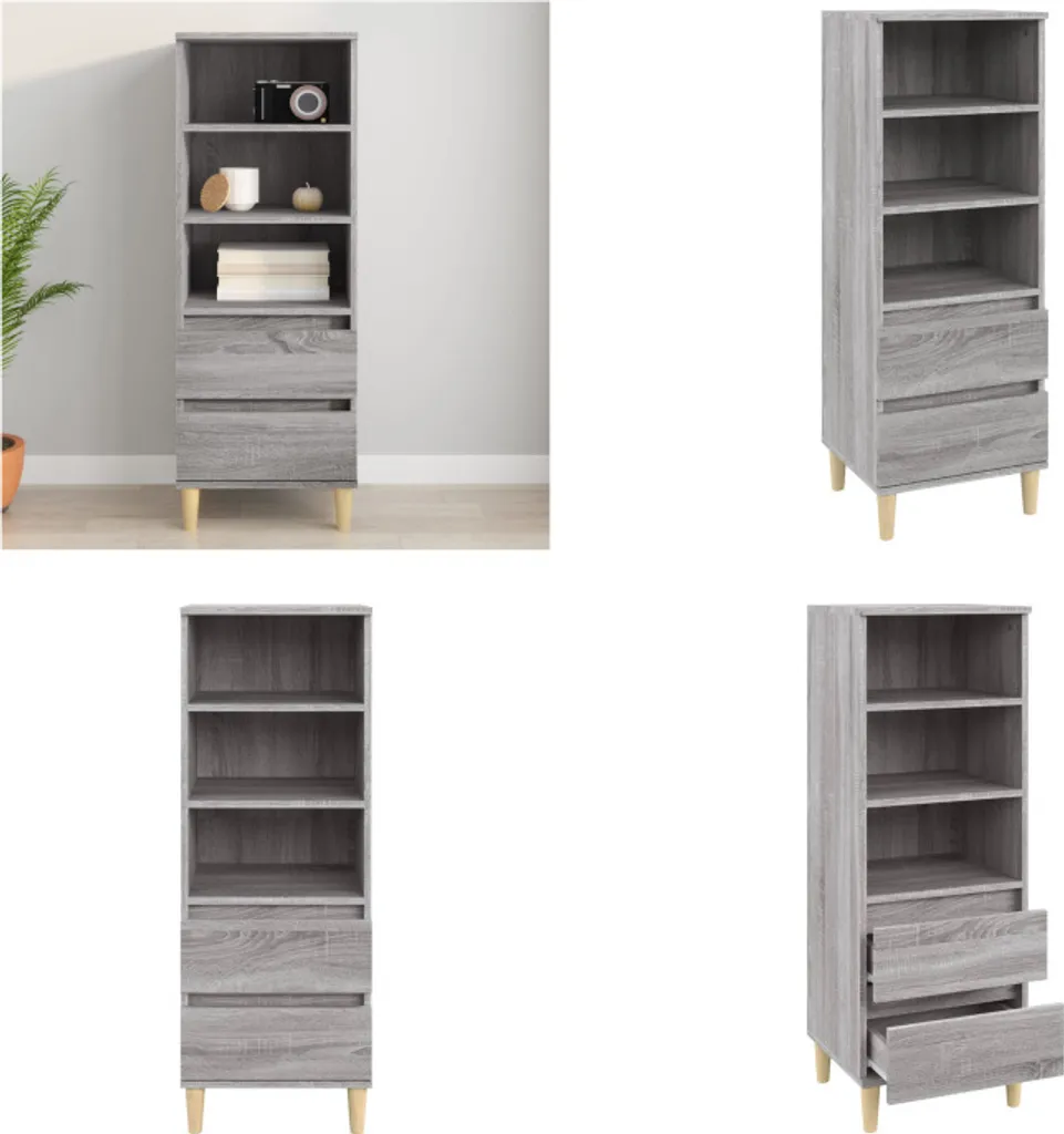 Mobile Credenza Alta 40x36x110 cm | Organizzazione Grigio Sonoma