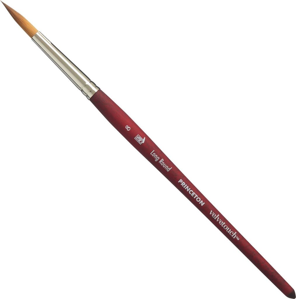 Princeton Brush Velvetouch Multi-Technique Synthetic Long Round Rundpinsel 8 1 stk