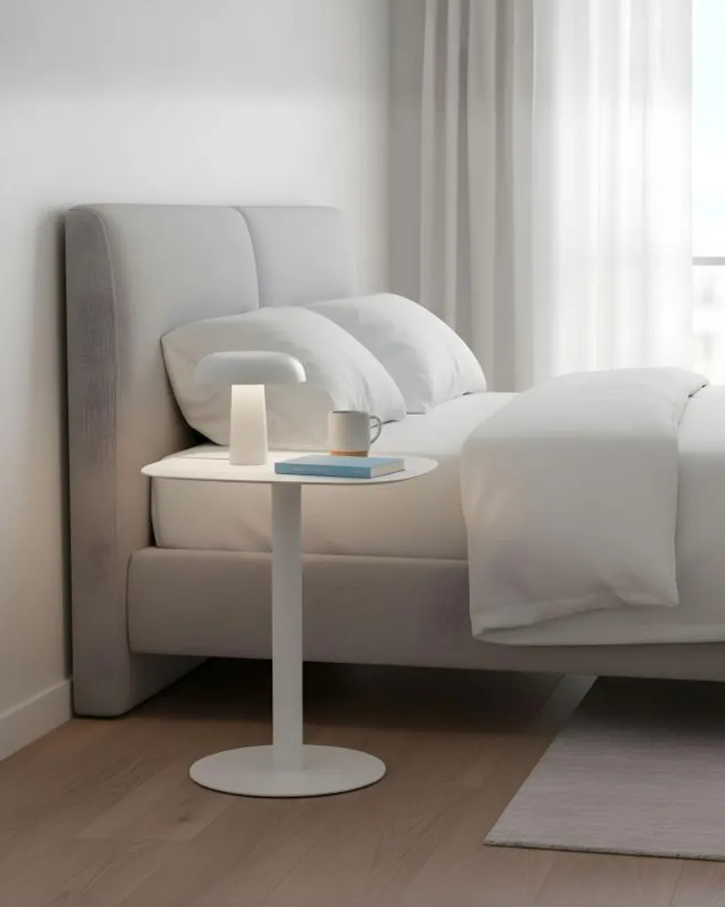 Table d'appoint de chambre SKANDY table de chevet métal compacte - 10