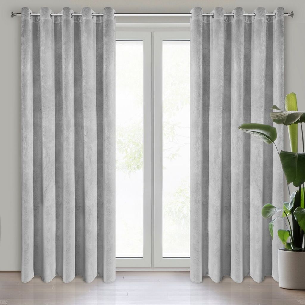 Eurofirany Vorhang VILLA stahl 140X250 Ösen Produktbild 