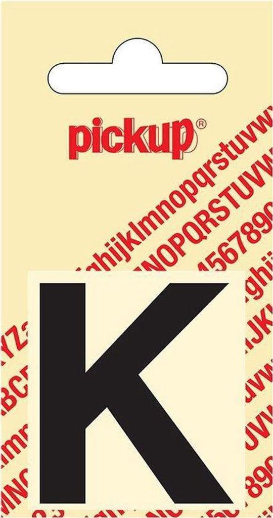 Helvetica 40 mm Aufkleber schwarzer Buchstabe k Pickup