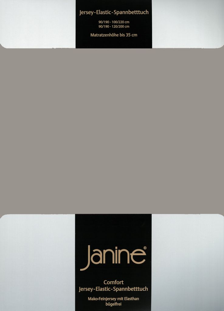 Janine ELASTIC Spannbetttuch 5002 .100 X 200 titan
