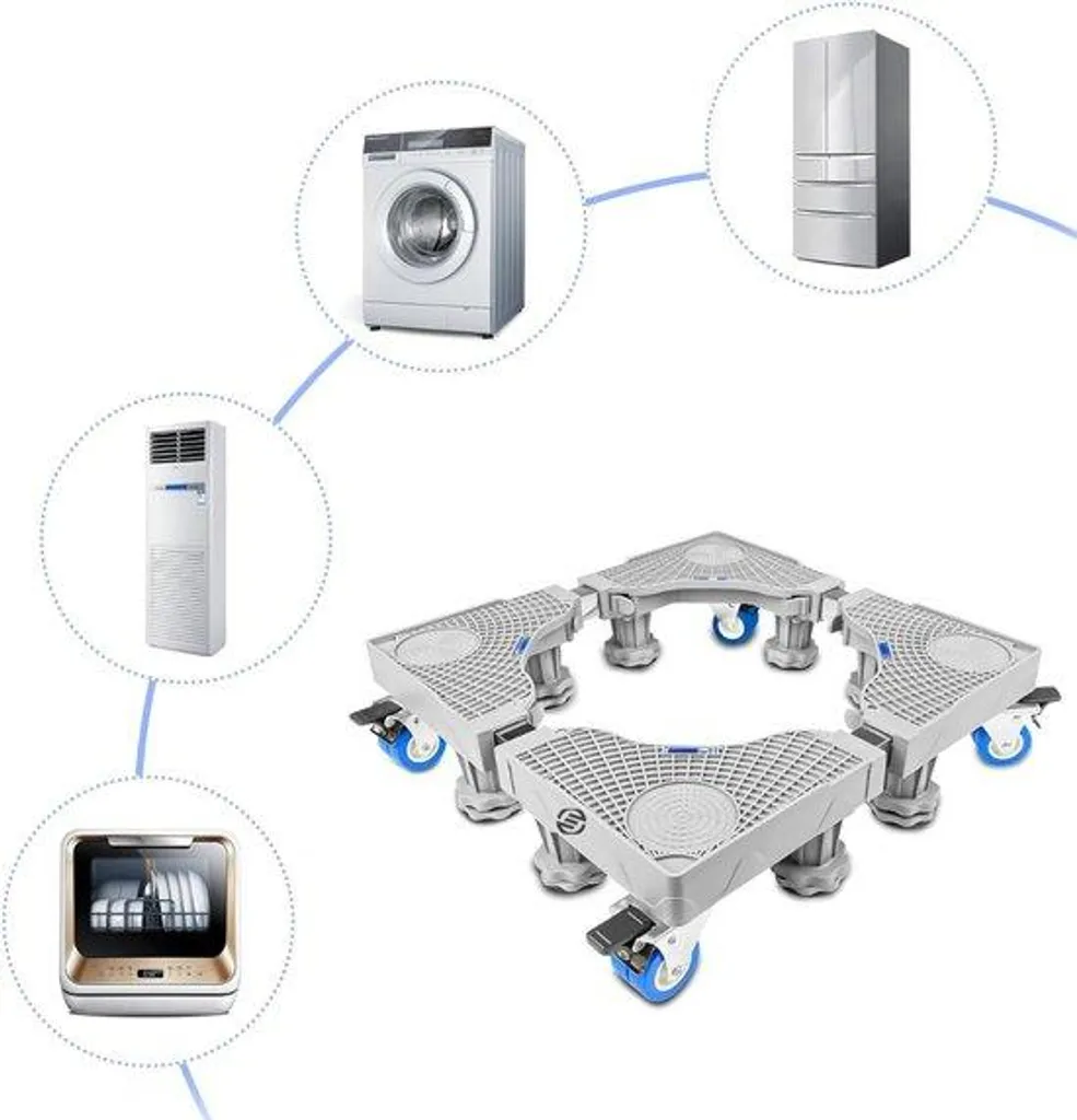 Meuble lave-linge bois blanc 60 cm - Solution contre le désordre