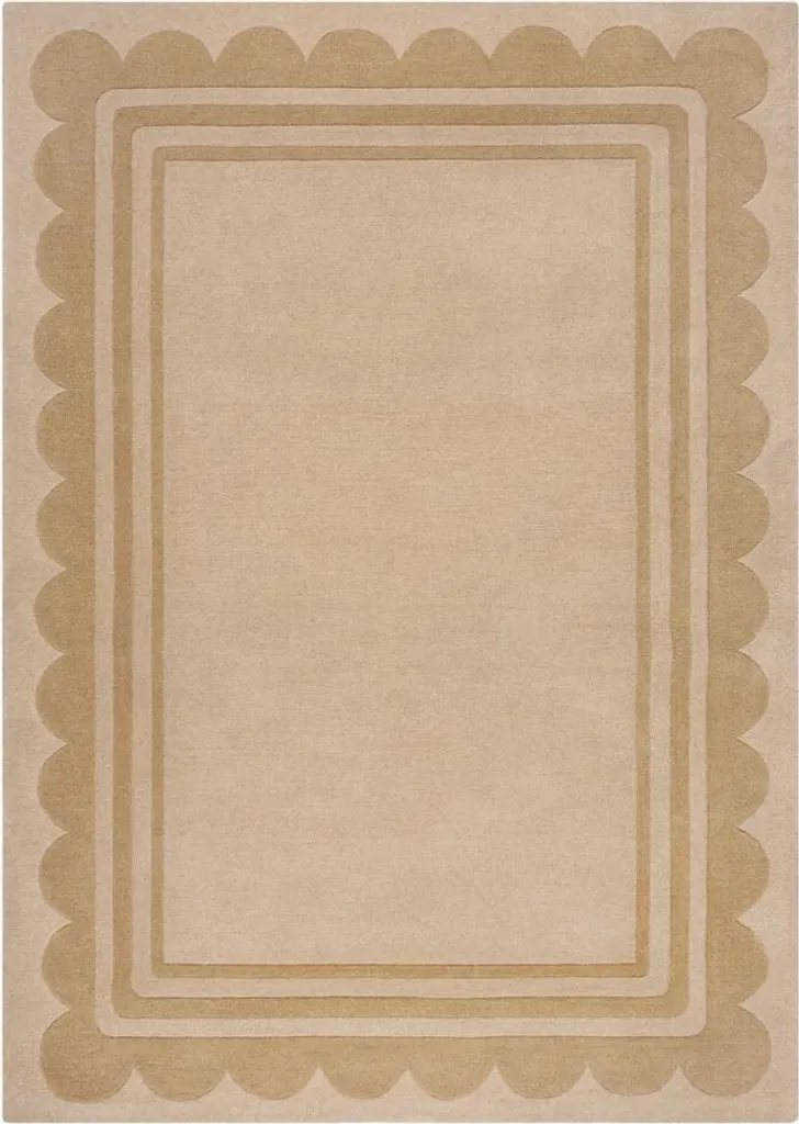 Tapis 160x230 cm Lois Scallop Natural : Confort et Style Durable