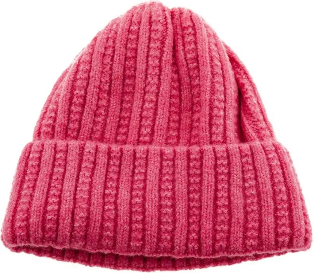 Cappello Beanie Rosa Trecce Viscosa - Accessorio Moda Unisex Invernale - 1